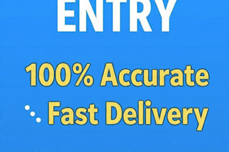 do data entry, excel formula and spreadsheet work