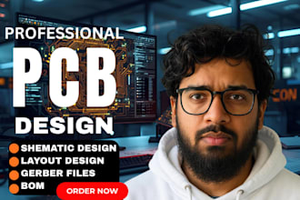 do custom pcb design, schematic, pcb layout, gerber files in kicad, altium