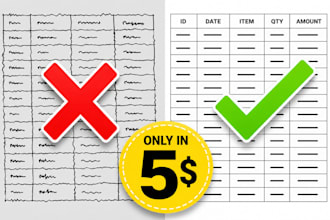 clean messy excel data,  remove duplicates and format spreadsheet