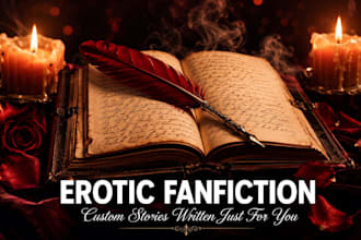 write erotic fanfiction, nsfw fanfic, smut, or romance story for you