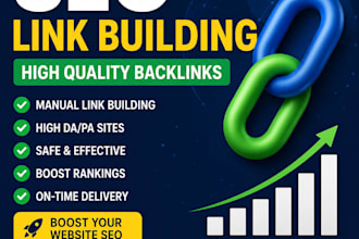 do SEO link building and build high quality backlinks