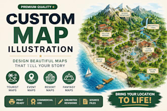 create custom illustrated maps, city maps, event maps and location guides