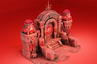 create a stunning 3d fantasy environment or game asset