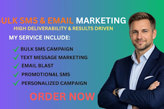 send bulk sms marketing, text message, email campaign, sms blast and bulk sms