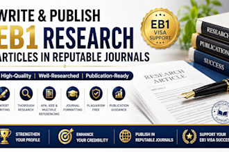 write and publish eb1 research articles in indexed journals for google scholar