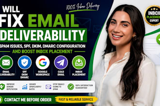 fix email deliverability, spam issues, spf, dkim, dmarc configuration