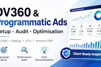 setup, audit and optimise your dv360 and programmatic ads