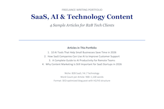 write professional saas and ai blog articles
