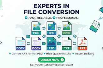 professional file conversion, PDF to word, excel, png, jpg