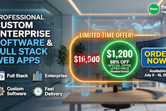 develop custom enterprise software and full stack web app