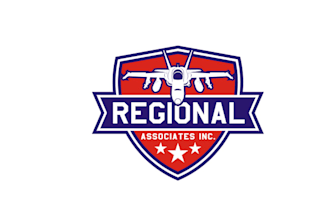 design monogram patriotic trucking company logo