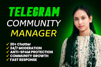 be your telegram community manager