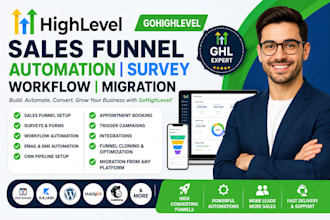 ghl survey ghl sales funnel ghl automation ghl workflow migration sales funnel