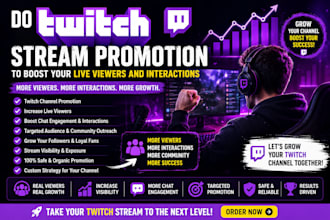 promote your twitch stream to increase viewers and engagement