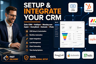 setup zoho crm hubspot monday com CRM zapier integration 17hat honeybook dubsado