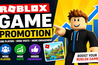 promote your roblox game to increase players, visits and engagement fast