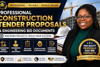 write professional construction tender proposals and engineering bid documents