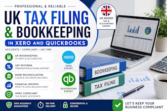do UK tax filing and bookkeeping in xero and quickbooks