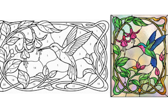 make digital stained glass patterns for mosaic and quilt art
