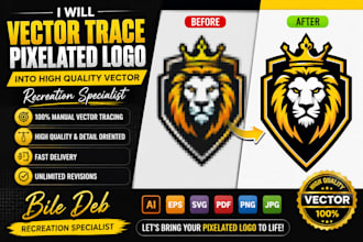 convert pixelated logo into vector