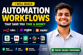 automated workflows using n8n make and zapier