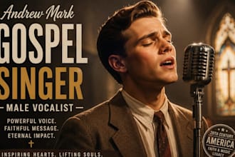 be male gospel singer christian soulful worship vocalist demo lead choir bvg