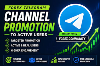 promote your forex telegram channel to active users, telegram promotion