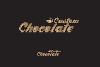 design simple custom chocolate business logo