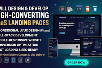 design and develop a high converting saas landing page