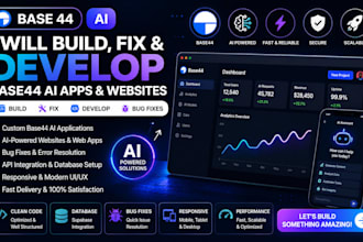 build, fix and develop base44 ai apps, websites and bug fixes