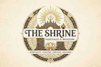 design a unique shrine logo for spiritual, cultural, religious and heritage