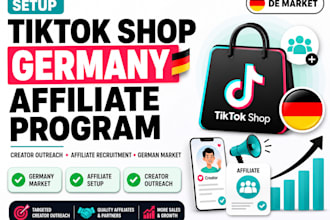 setup tiktok shop germany affiliate program and creator outreach