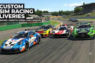 create custom iracing liver, assetto corsa liveries, lmu, and sim racing paint