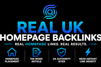 provide high authority home page UK backlinks