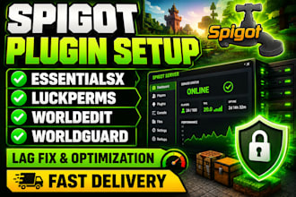 setup, configure and optimize spigot server plugins professionally