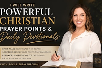 write powerful christian prayer points and daily devotionals