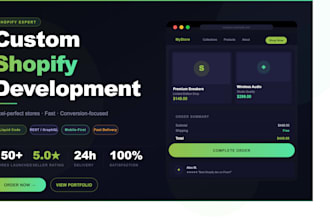 design, develop, customize and fix shopify store or shopify website