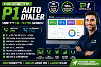install and configure p1 auto dialer for call centers