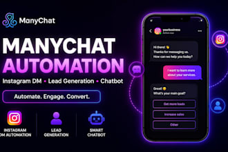 set up manychat automation for your social media lead generation and chatbot