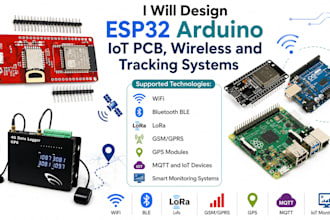 design esp32 arduino lot pcb wireless and tracking systems