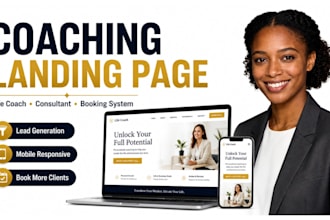 design coaching consultant landing page, life coach landing page