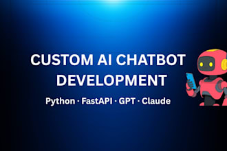 build a custom ai chatbot with python, fastapi and llms