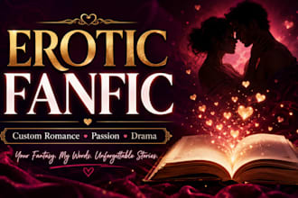 write erotic fanfic, custom erotic fanfic romance story