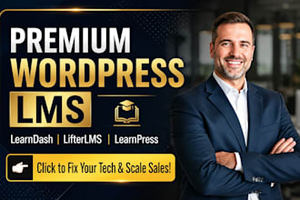 build a premium wordpress learndash lms website lifterlms edtech website