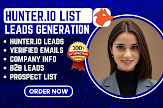 do hunter io linkedin verified emails b2b leads company info prospect list
