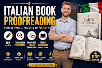 do italian book proofreading and book editing