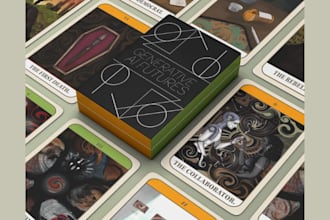 design card game playing card trading card oracle card tarot card illustration