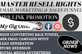 promote master resell rights course, email marketing solo ads