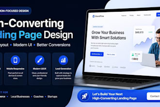design a conversion focused landing page for leads and sales
