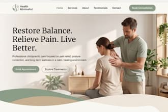 build squarespace chiropractor website chiropractic clinic booking website